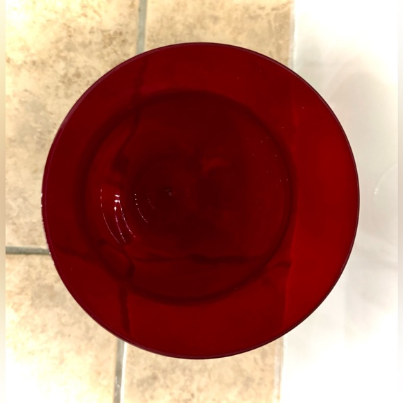 Red Glass Hurricane Candle Holder The Second - Picture 8 of 10